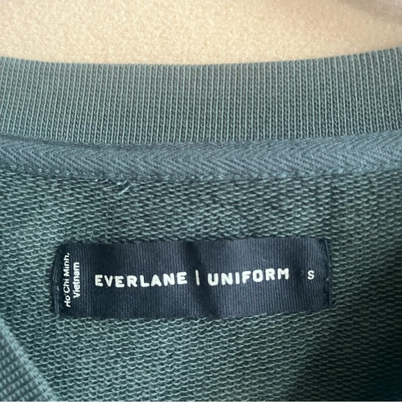 Everlane The French Terry Crew Uniform Pullover Sweatshirt Size‎ S Slate Blue - Picture 4 of 13